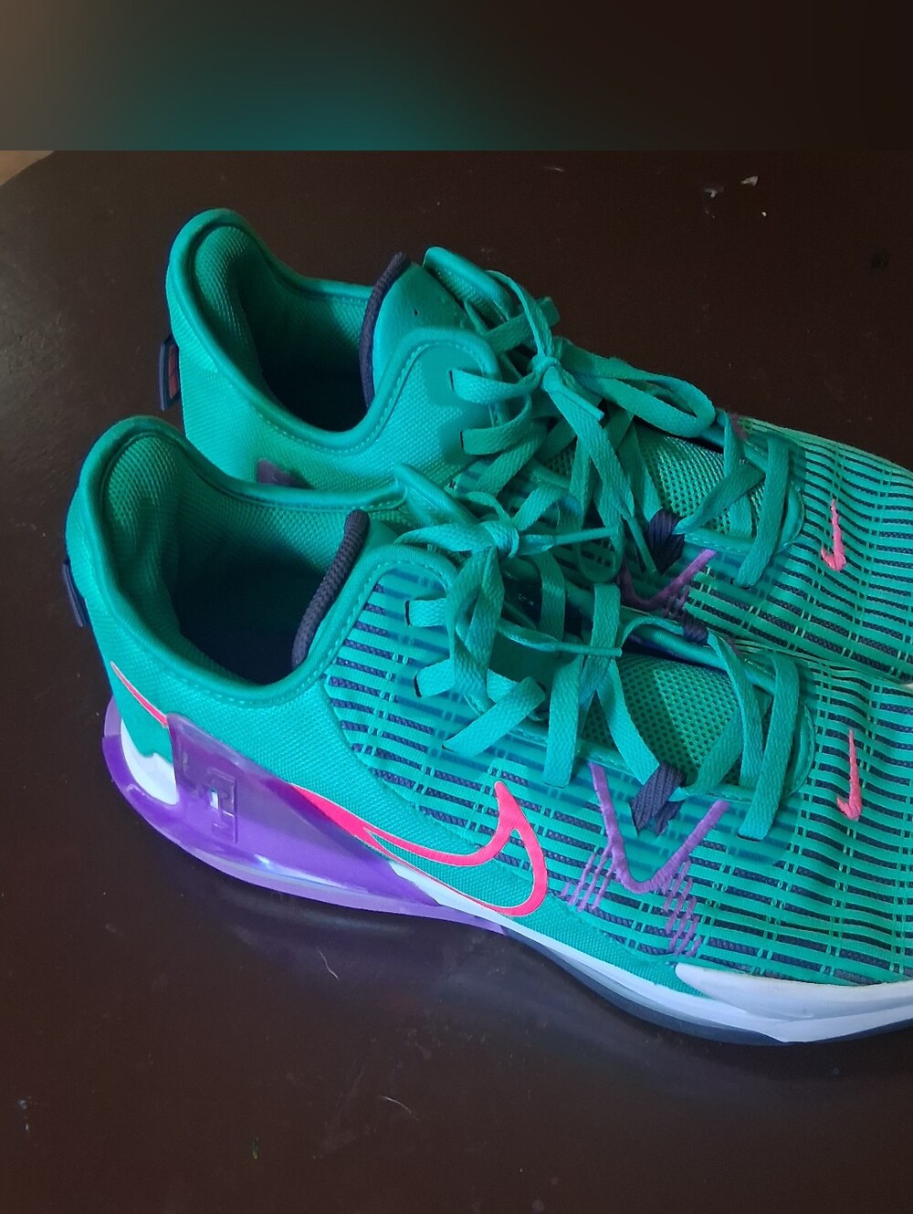 Lebron James Nike Teal and Pink Athletic Sneakers
